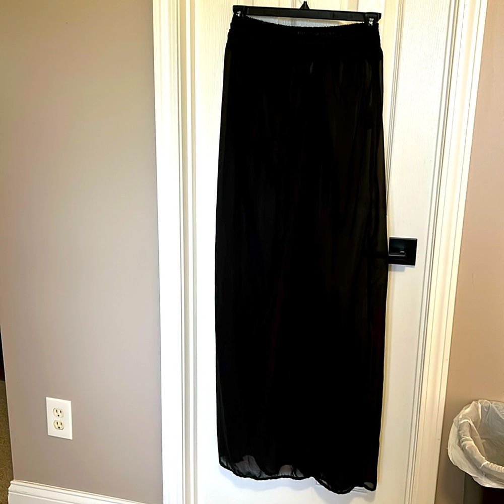ASOS Sheer Maxi Slit Skirt
